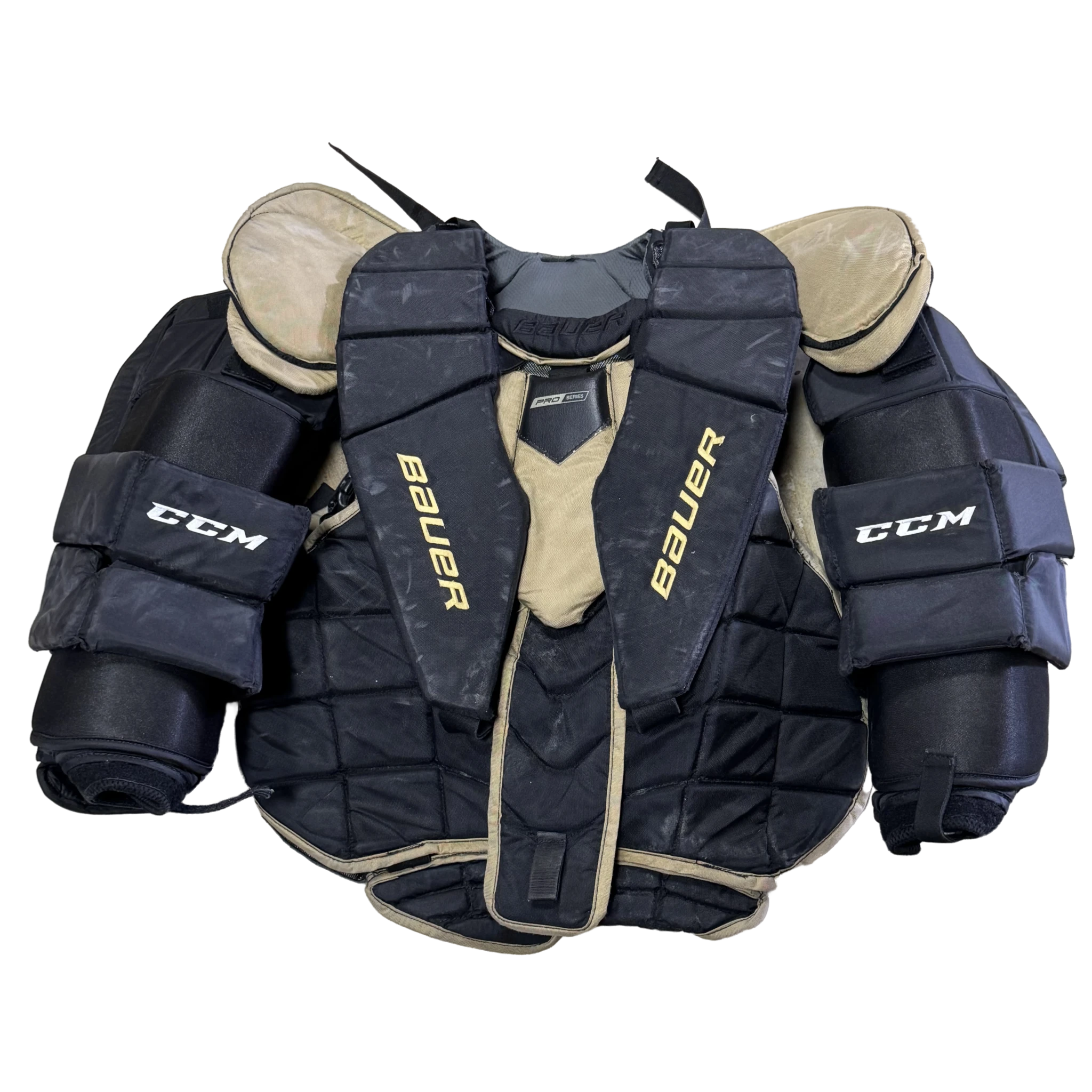 Bauer Pro Series - Used Pro Stock Goalie Chest Protector (Black/Gold)